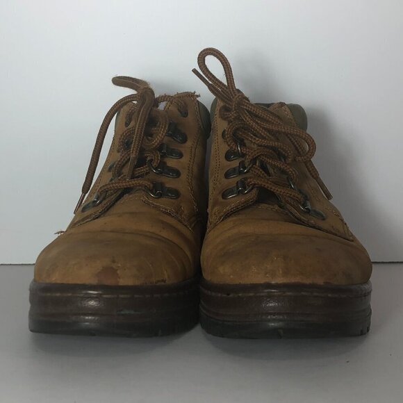 TIMBERLAND Boots Women's Size 7 US Brown Vintage Laces Booties Work Hiking Shoes - Picture 9 of 10